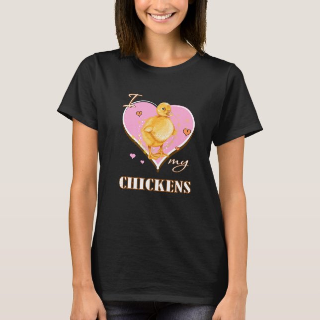 Camiseta I Love My Chickens   fan (Anverso)