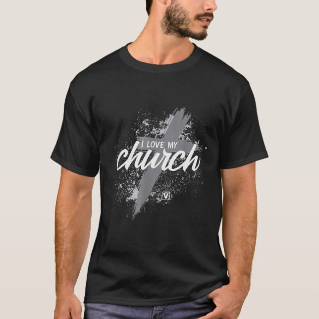 Camiseta I Love My Church - Midland New Life Vineyard, Mi  (Anverso)