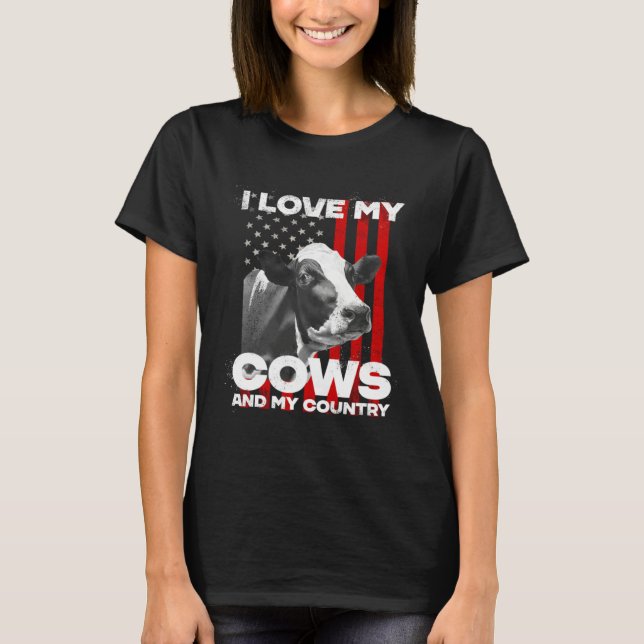 Camiseta I love my cows dairy farmer farming     (Anverso)