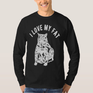 Camiseta I Love My Fat Cat