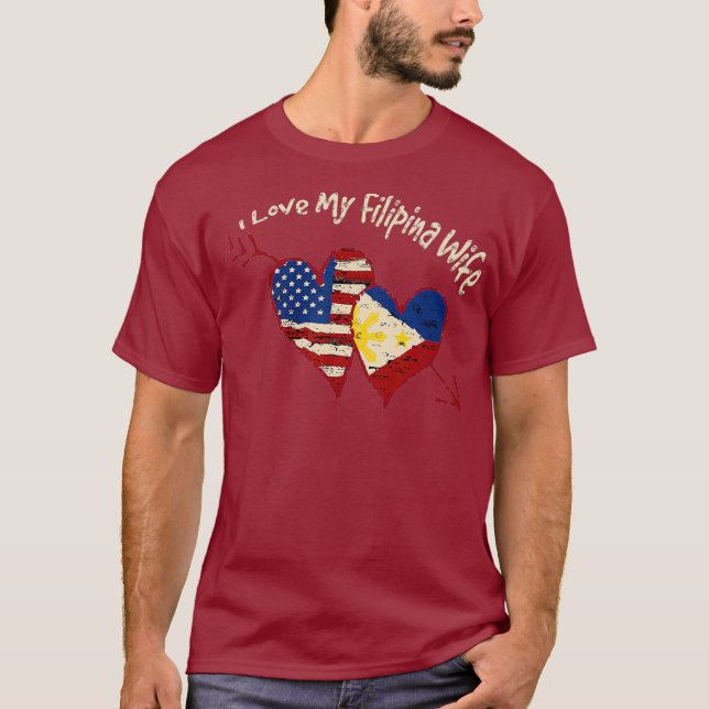Camiseta I Love my Filipina Wife Cute Pinay Philippines (Anverso)