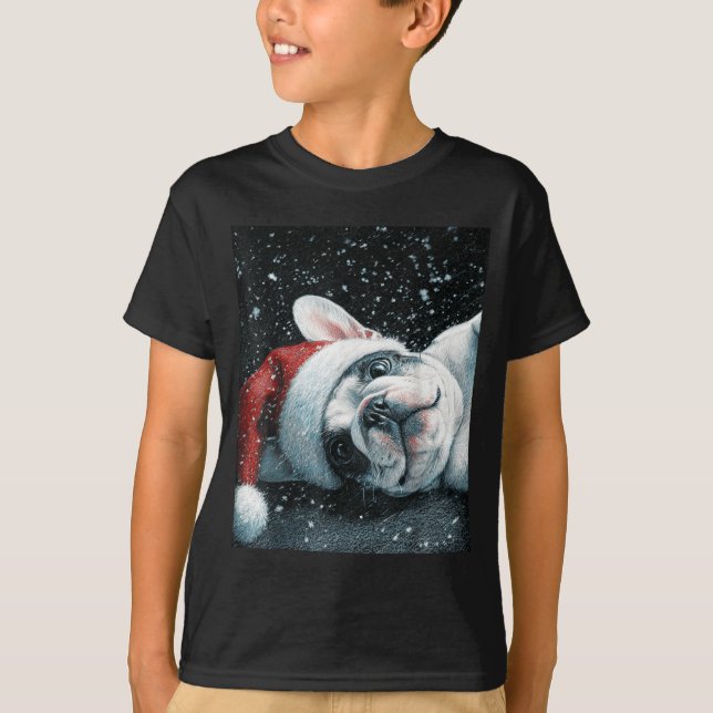 Camiseta I Love My French Bulldog Christmas Cute  (Anverso)