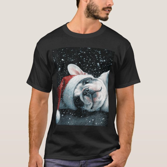 Camiseta I Love My French Bulldog Christmas Cute  (Anverso)