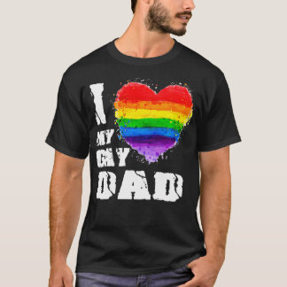 Camiseta I Love My Gay dad LGB  Gift 
