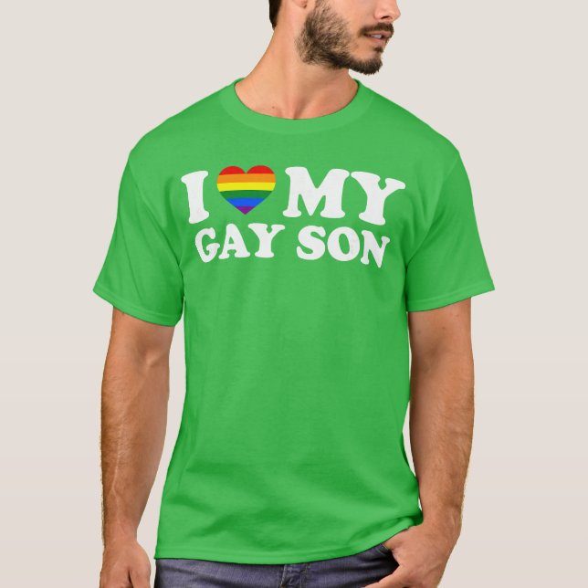 Camiseta I Love My Gay Son funny (Anverso)