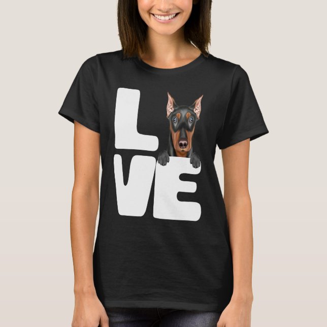 Camiseta I Love My German Pinscher Dog (Anverso)