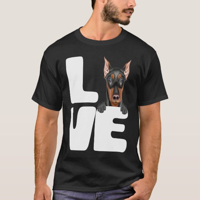 Camiseta I Love My German Pinscher Dog (Anverso)