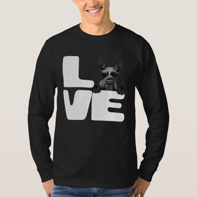 Camiseta I Love My Giant Schnauzer Dog (Anverso)