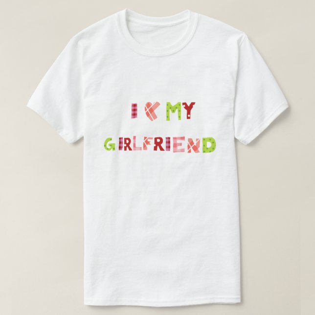 Camiseta I Love my Girlfriend  (Diseño del anverso)