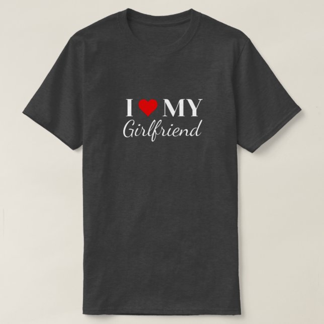 Camiseta I Love My Girlfriend (Diseño del anverso)