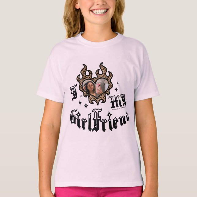 Camiseta I Love My Girlfriend - Cheetah - DingusDesign (Anverso)
