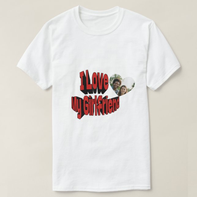 Camiseta I Love My Girlfriend Custom  (Diseño del anverso)