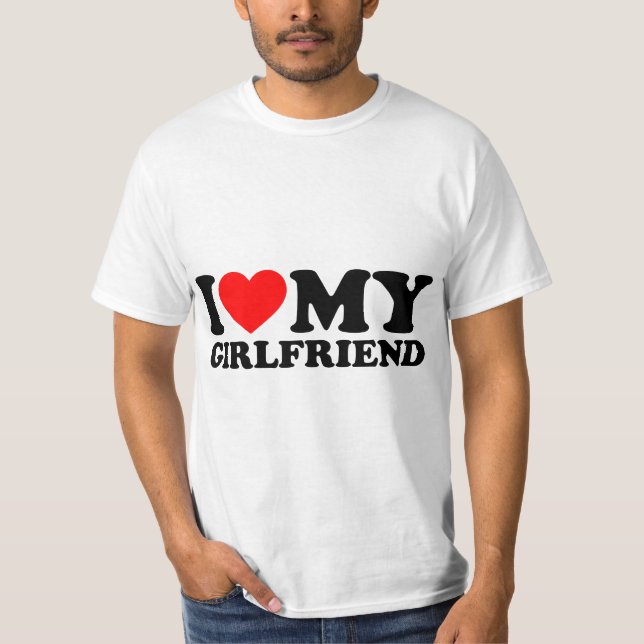 Camiseta I Love My Girlfriend I Heart My Girlfriend Matchin (Anverso)
