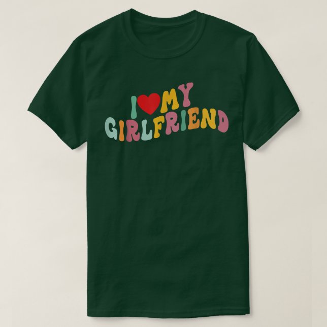 Camiseta I Love My Girlfriend  I Red Heart My Girlfriend Gf (Diseño del anverso)