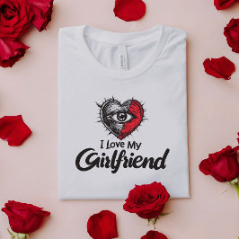 Camiseta I Love My Girlfriend – Ojo de Corazón Rom