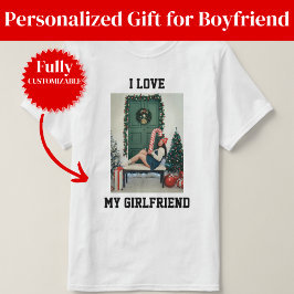 Camiseta I Love My Girlfriend Photo Value T-Shirt Gift