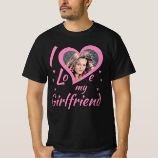 Camiseta I Love my Girlfriend - T-Shirt personalisierbar