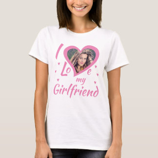 Camiseta I Love my Girlfriend - T-Shirt personalisierbar