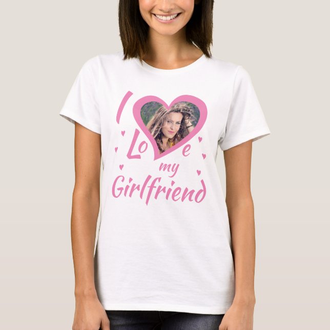 Camiseta I Love my Girlfriend - T-Shirt personalisierbar (Anverso)