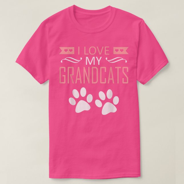 Camiseta I love my Grandcats - Cat Lover Granddad Grandma G (Diseño del anverso)