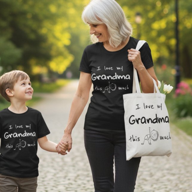 Camiseta I Love my Grandma Typography Named Graphic (Subido por el creador)
