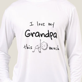 Camiseta I love my grandpa typography named graphic 