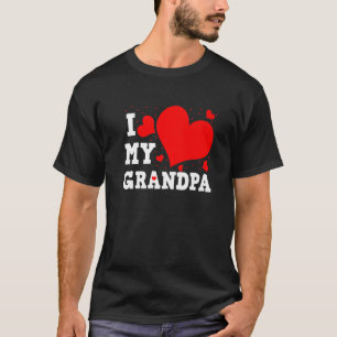 Camiseta I Love My Grandpa Valentines Day Family Matching G