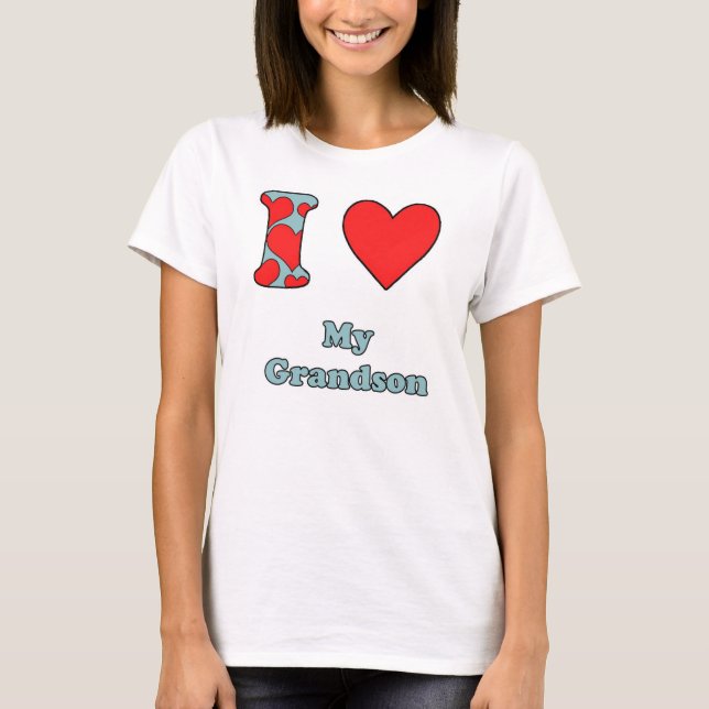 Camiseta I love my grandson (Anverso)