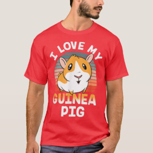 Camiseta I Love My Guinea Pig Lover Pet Animal Cute T-Shirt