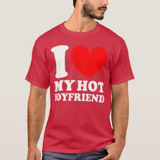 Camiseta I Love My Hot Boyfriend vintage