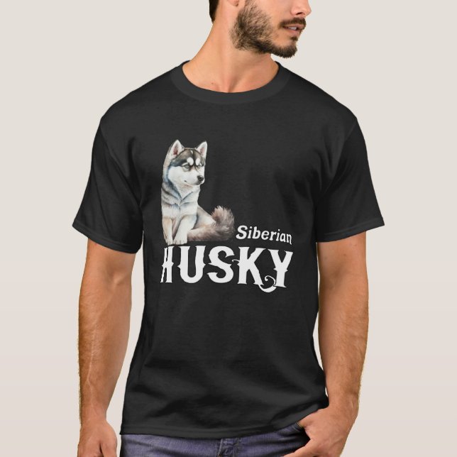 Camiseta I Love My Husky Cute Sled Dog Siberian Husky (Anverso)