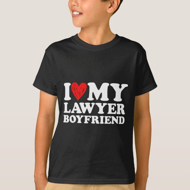 Camiseta I Love My Lawyer Boyfriend Bf Valentines Day Women (Anverso)