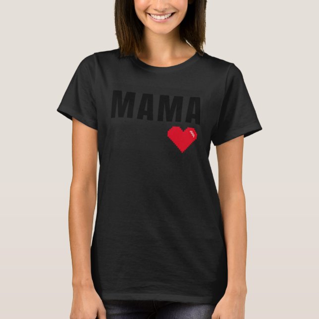 Camiseta I Love My Mama With Red Heart (Anverso)