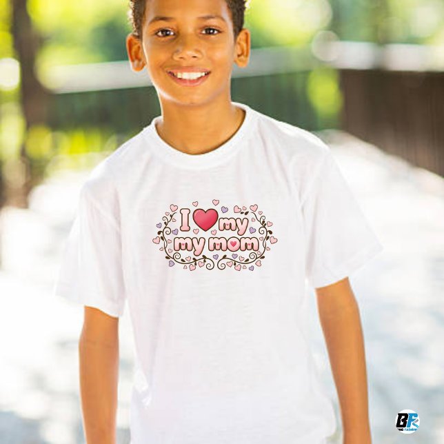 Camiseta I Love My Mom - Elegant Mom's Special Kids (Subido por el creador)