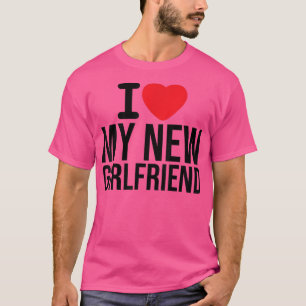 Camiseta I Love my new girlfriend Boyfriend Red heart Match