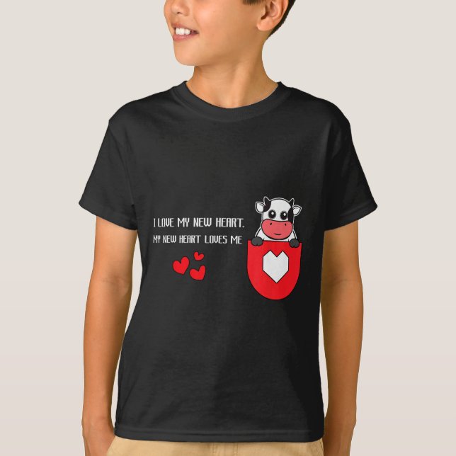Camiseta I Love My New Heart Loves Me Heart Health Cardiacs (Anverso)