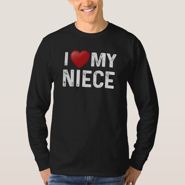 Camiseta I Love My Niece Matching Family Love Heart (Anverso)