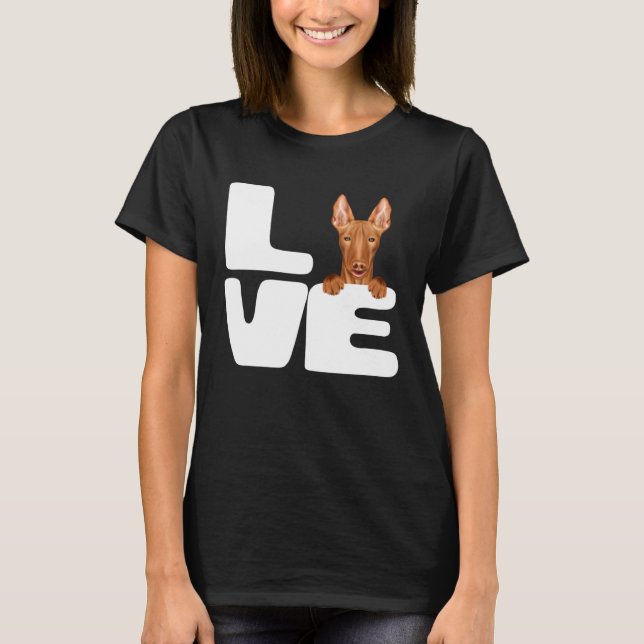 Camiseta I Love My Pharaoh Hound Dog (Anverso)