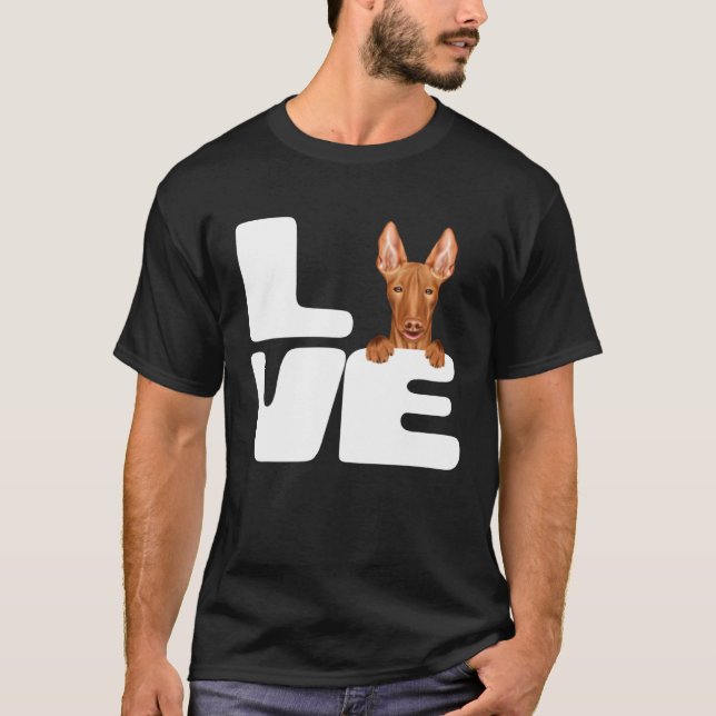Camiseta I Love My Pharaoh Hound Dog (Anverso)