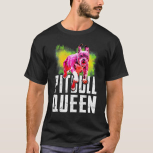Camiseta I Love My Pittie Rescue Pittie Mom Pitbull Queen A