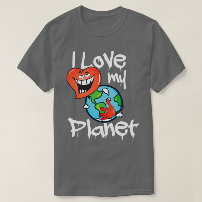 Camiseta I love my Planet 1 (Diseño del anverso)
