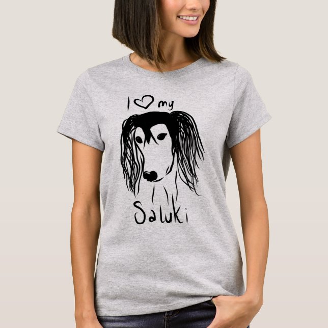 Camiseta I love my saluki (Anverso)