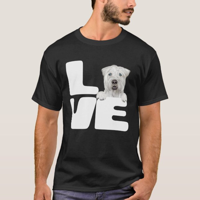Camiseta I Love My Soft Coated Wheaten Terrier Dog (Anverso)