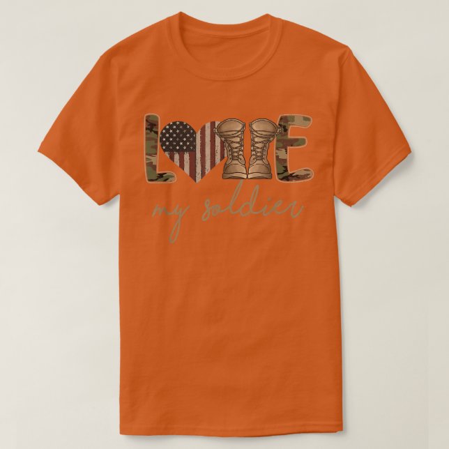 Camiseta I Love My Soldier Military Army Wife USA Camour Fl (Diseño del anverso)