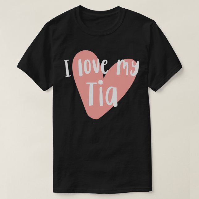 Camiseta I love My Tia  Fun Cute Aunt Tee Heart  (Diseño del anverso)