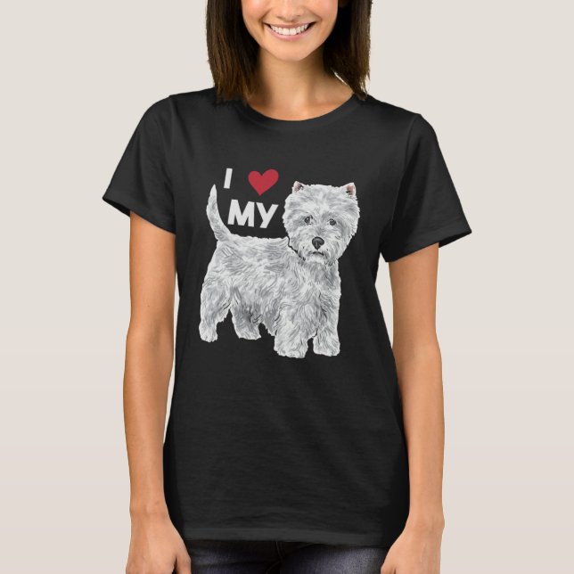 Camiseta I Love My Westie West Highland White Terrier (Anverso)