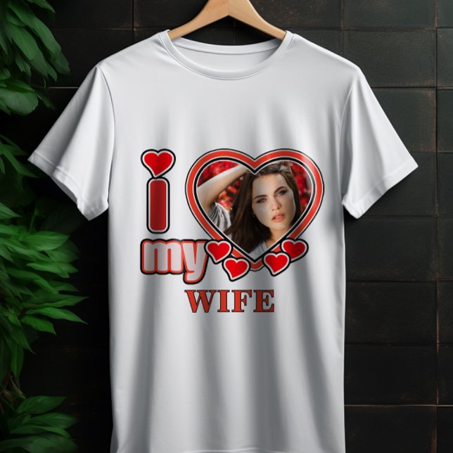 Camiseta I Love My Wife Personalized Valentines Day Heart (Subido por el creador)