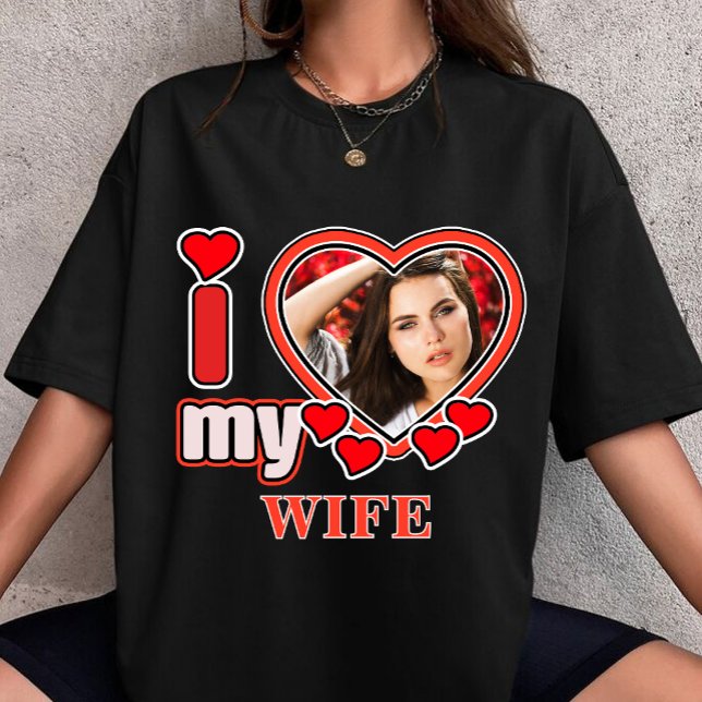 Camiseta I Love My Wife Personalized Valentines Day Heart  (Subido por el creador)
