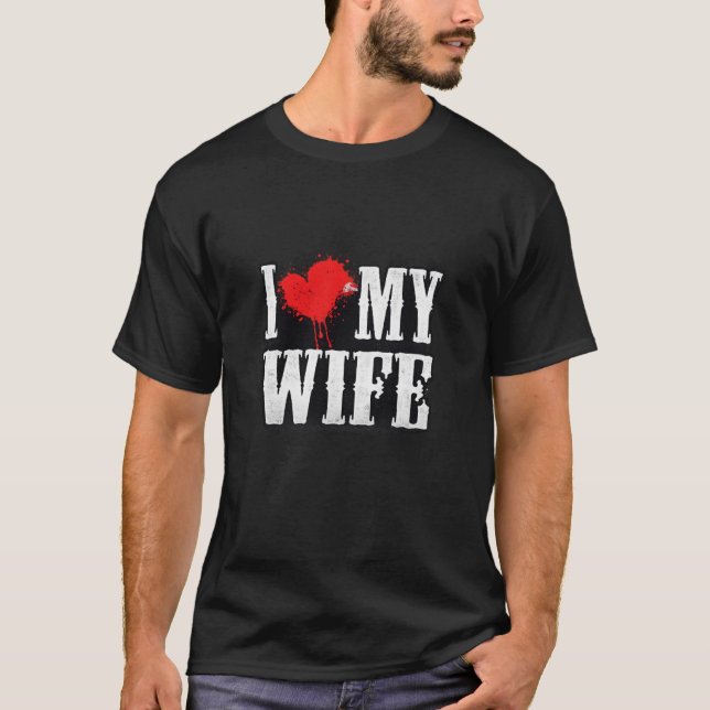 Camiseta I Love My Wife Valentine Design (Anverso)