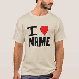 Camiseta I Love Name